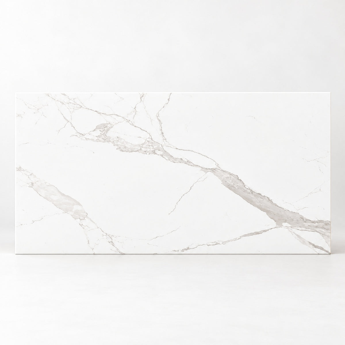 Alpine White Marble 24x48 R Porcelain Tile Polished — studio product visualization