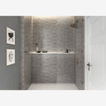 Load image into Gallery viewer, Zellige Light Gray 2x16 Glossy Ceramic Tile
