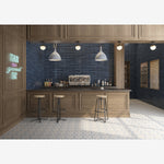 Load image into Gallery viewer, Zellige Midnight Blue 2x16 Glossy Ceramic Tile
