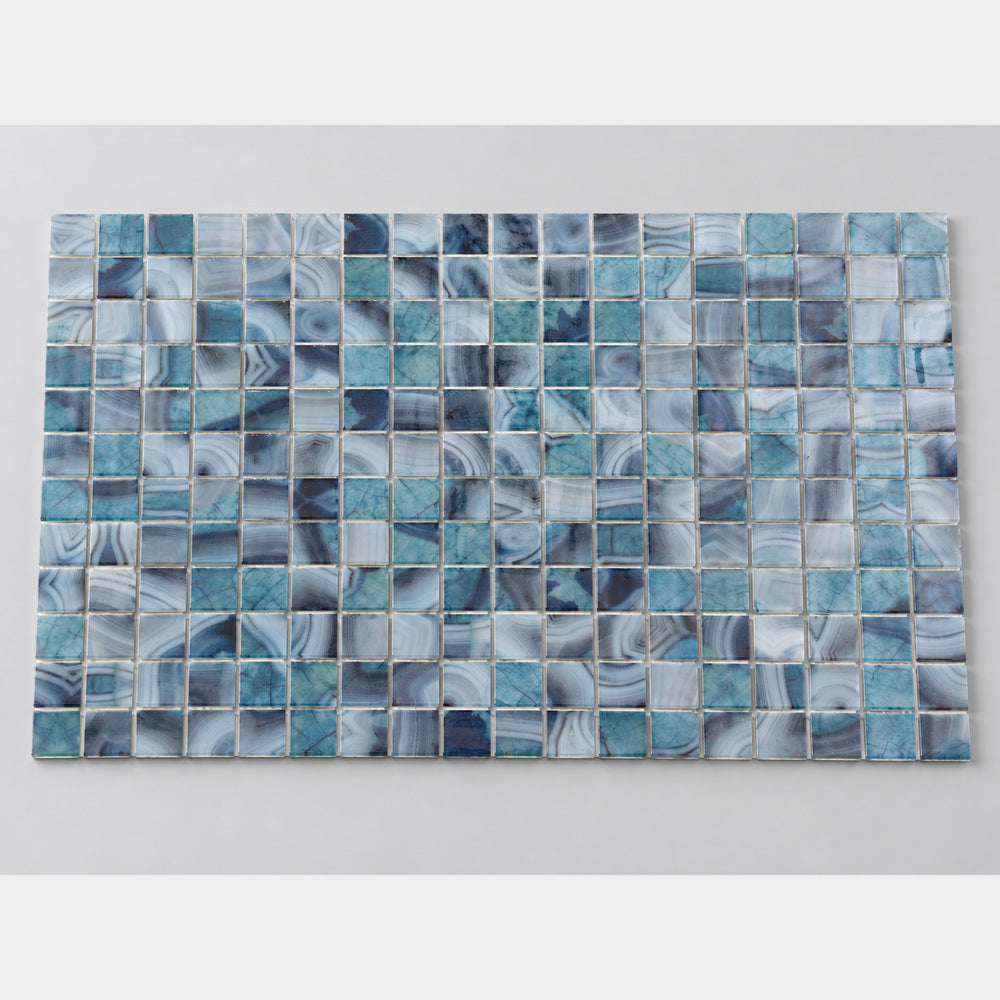 Aquatic Borneo Glass 12.25x18.5 Mosaic Tile Polished — product