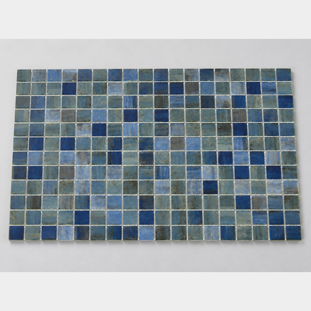 Aquatic Forest Blue Glass 12.25x18.5 Mosaic Tile Polished — product