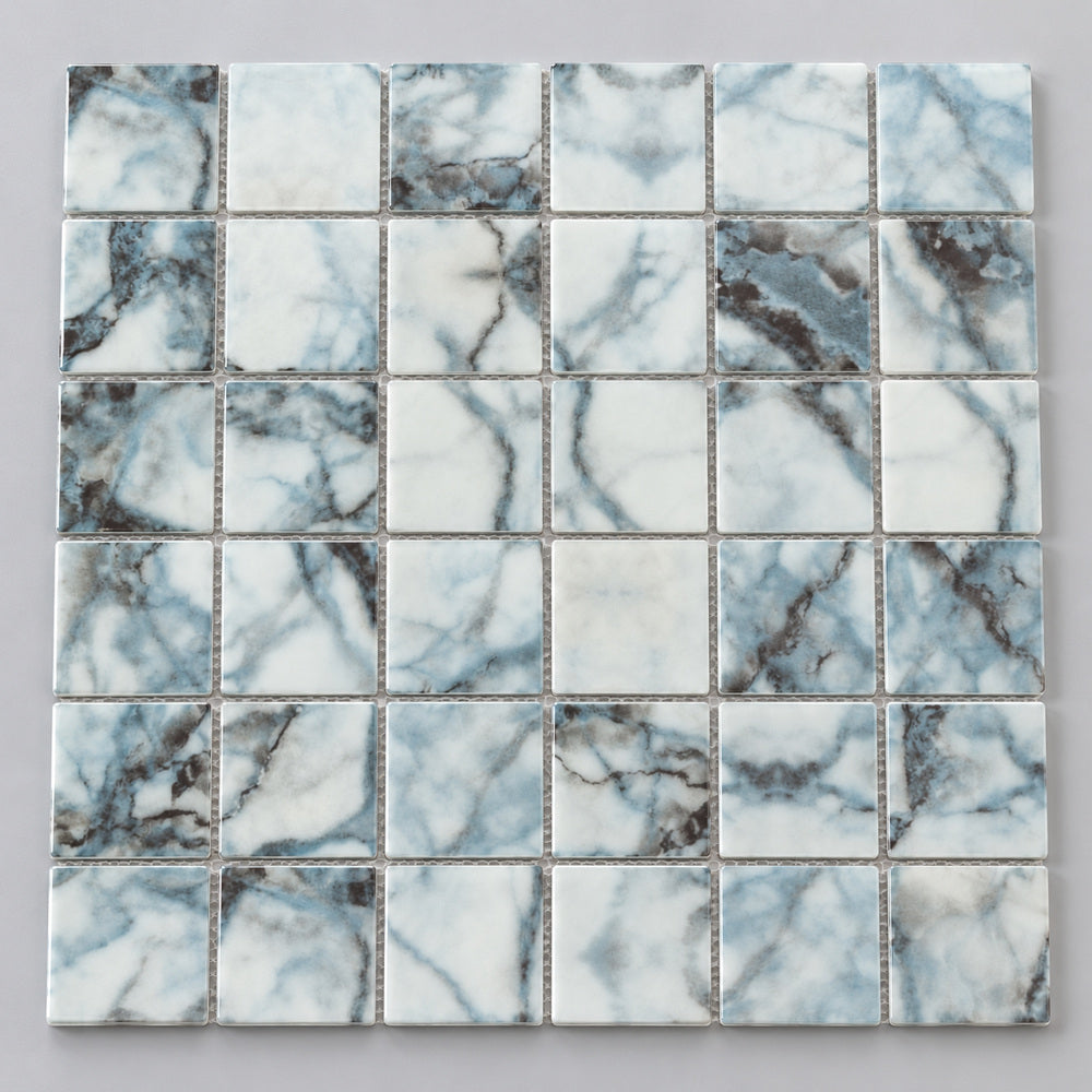 Aquatic Penta Azul Glass 12.25x12.25 Mosaic Tile — product