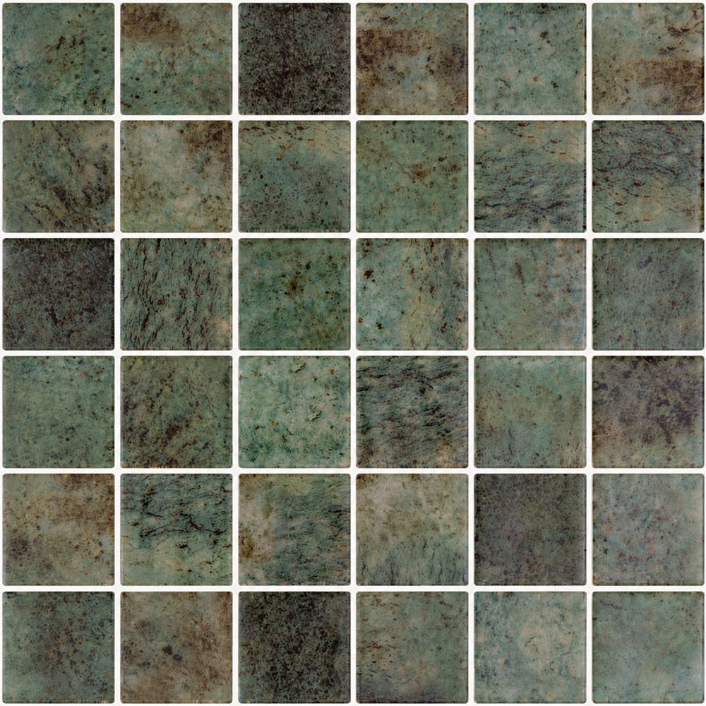 Aquatic Penta Bali Stone Glass 12.25x12.25 Mosaic Tile — closeup