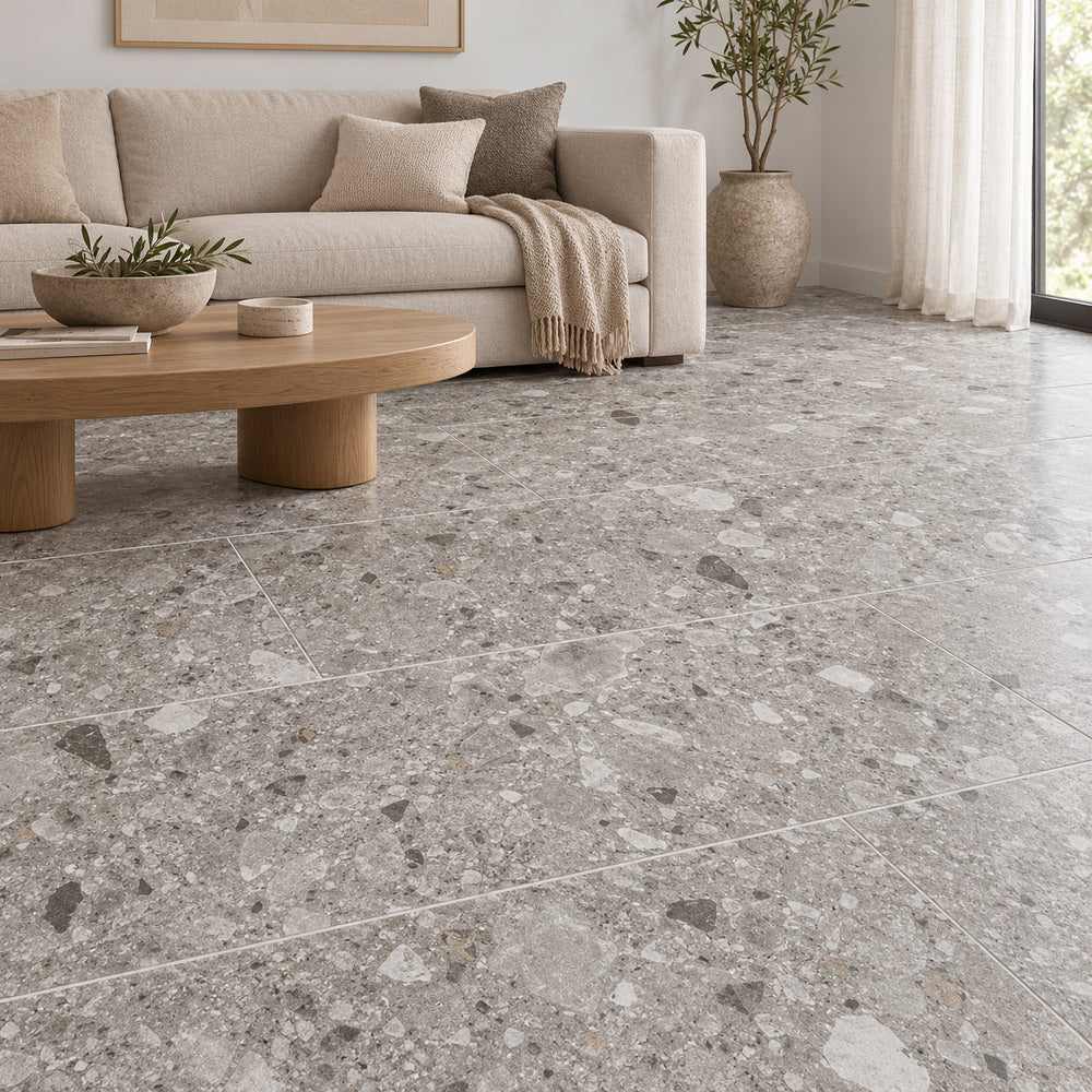 Arden Gray 24x48 R Porcelain Tile Matte — room
