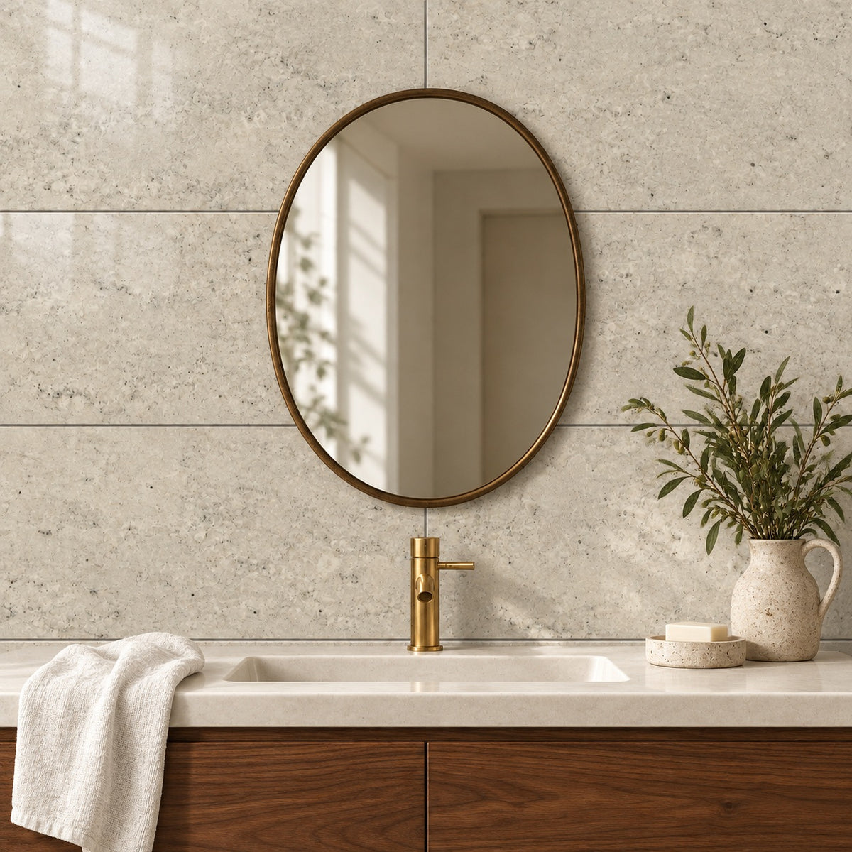 Astral Gris 12x24 R Porcelain Tile Polished — bathroom room visualization