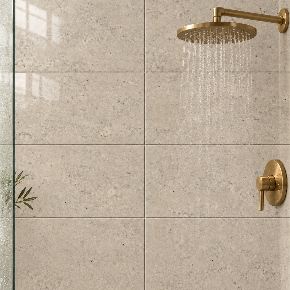 Astral Gris 12x24 R Porcelain Tile Polished — bathroom shower wall visualization