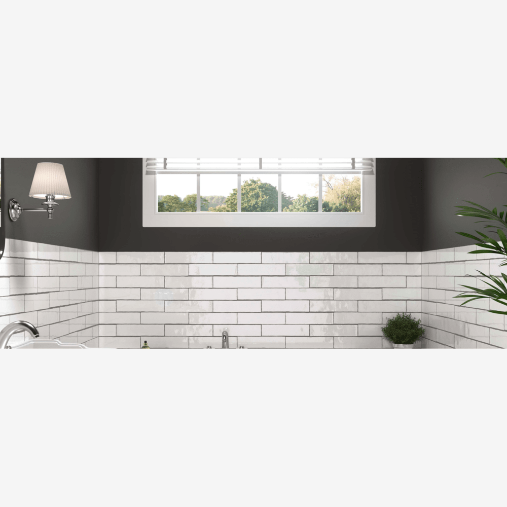 Artoir White 3x5.9 Ceramic Tile Glossy