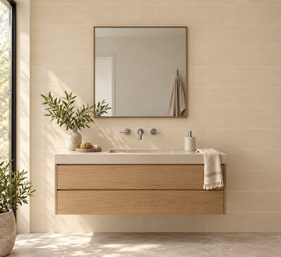 Aurora Beige 8x24 Ceramic Matte Tile