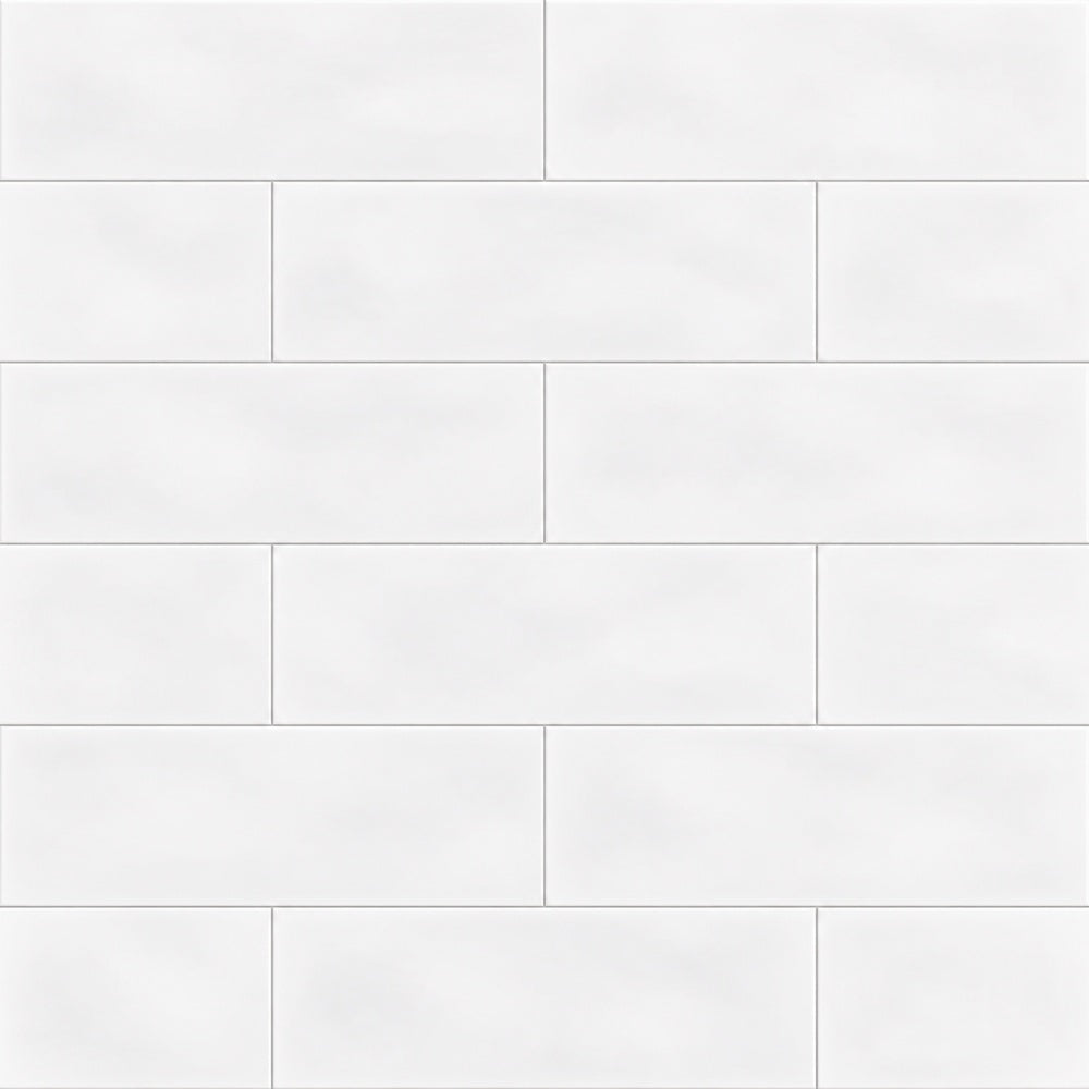 Aurora Blanco 8x24 Ceramic Matte Tile installed tile close-up