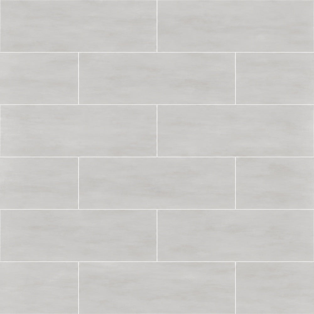 Aurora Gris 8x24 Ceramic Matte Tile installed tile close-up