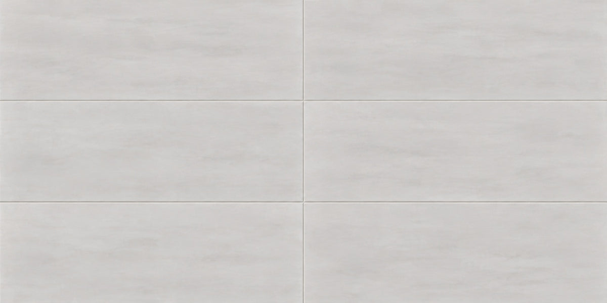 Aurora Gris 8x24 Ceramic Matte Tile — installed tile detail