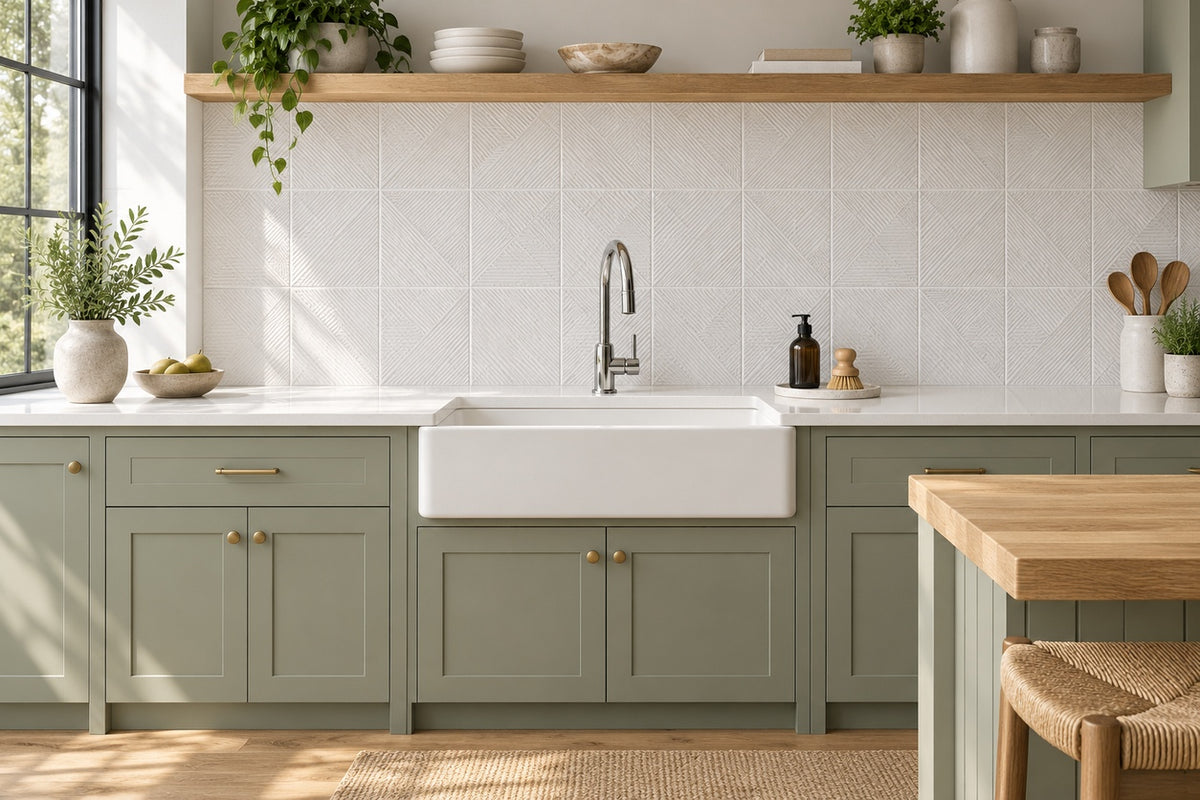 Axis Mix Glacier 10x10 Ceramic Tile — generated room installation scene