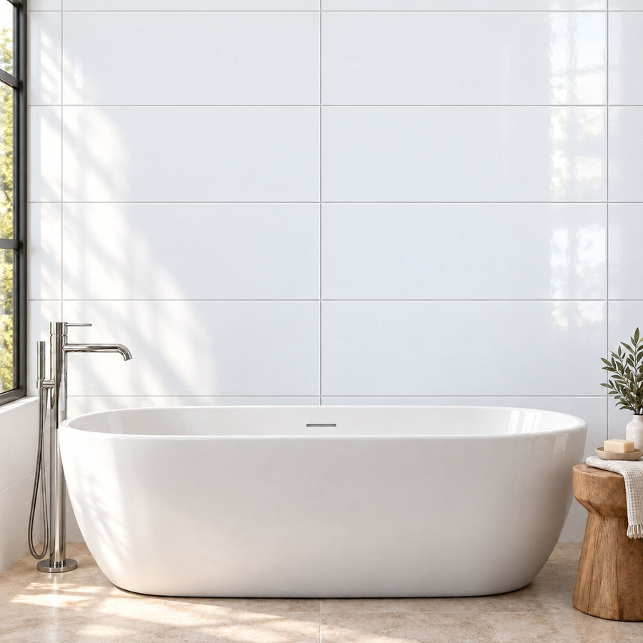 Azuria Blanco 12x36 Polished Ceramic Tile