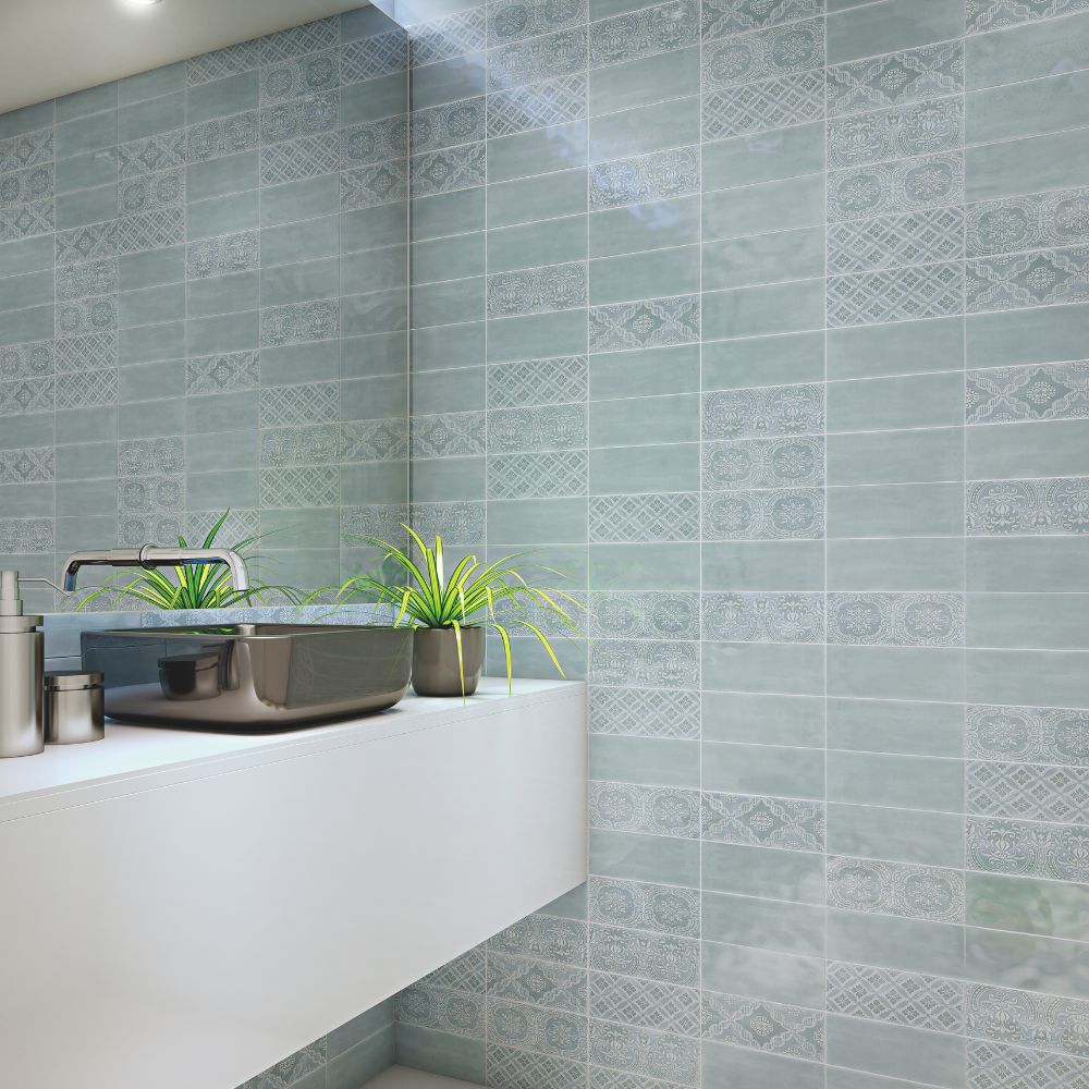 San Fran Aqua 4x10 Ceramic Tile Glossy