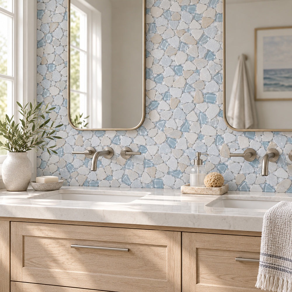 Brimstone Marina 12x12 Mosaic Tile — room scene