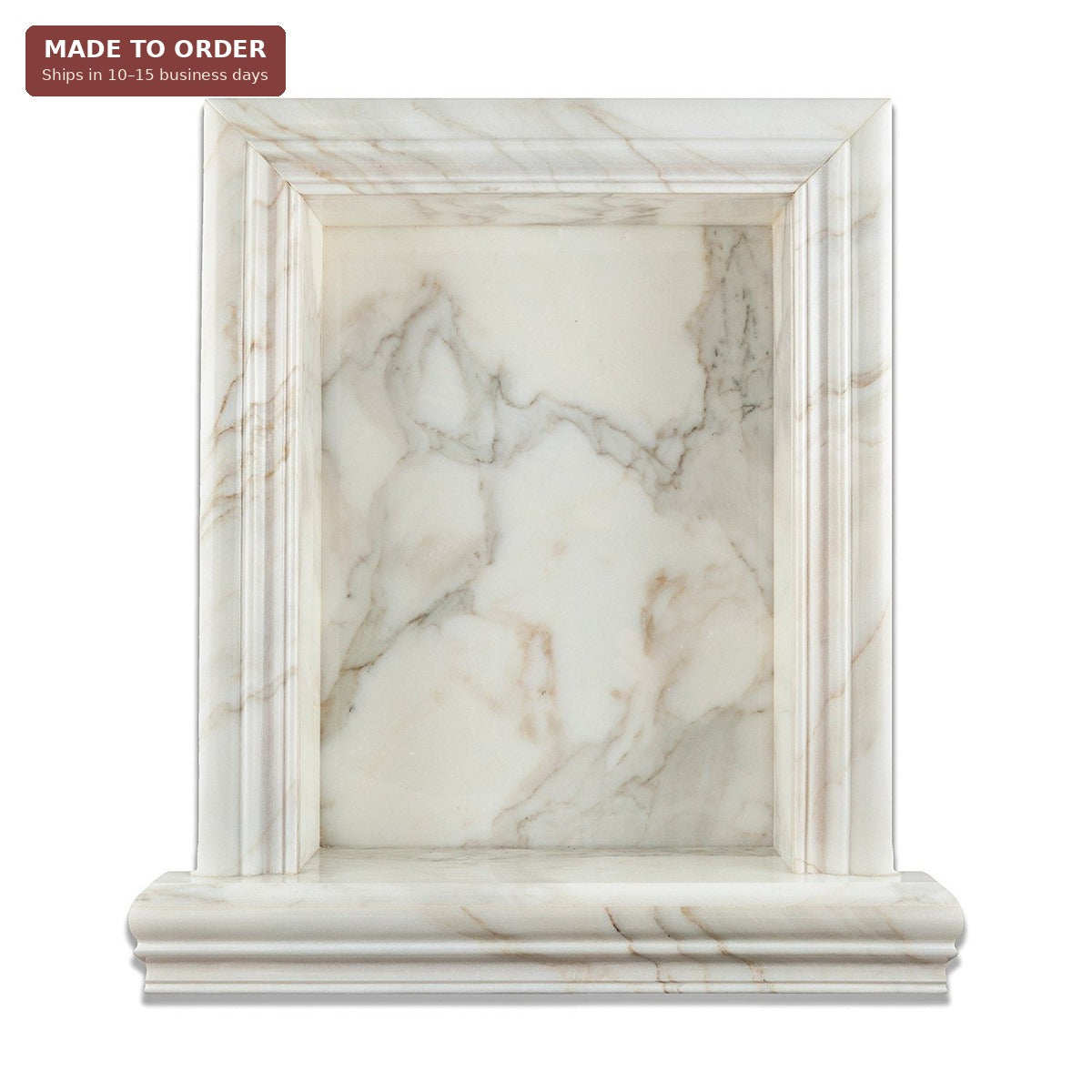 Calacatta Gold marble shampoo niche large - made to order