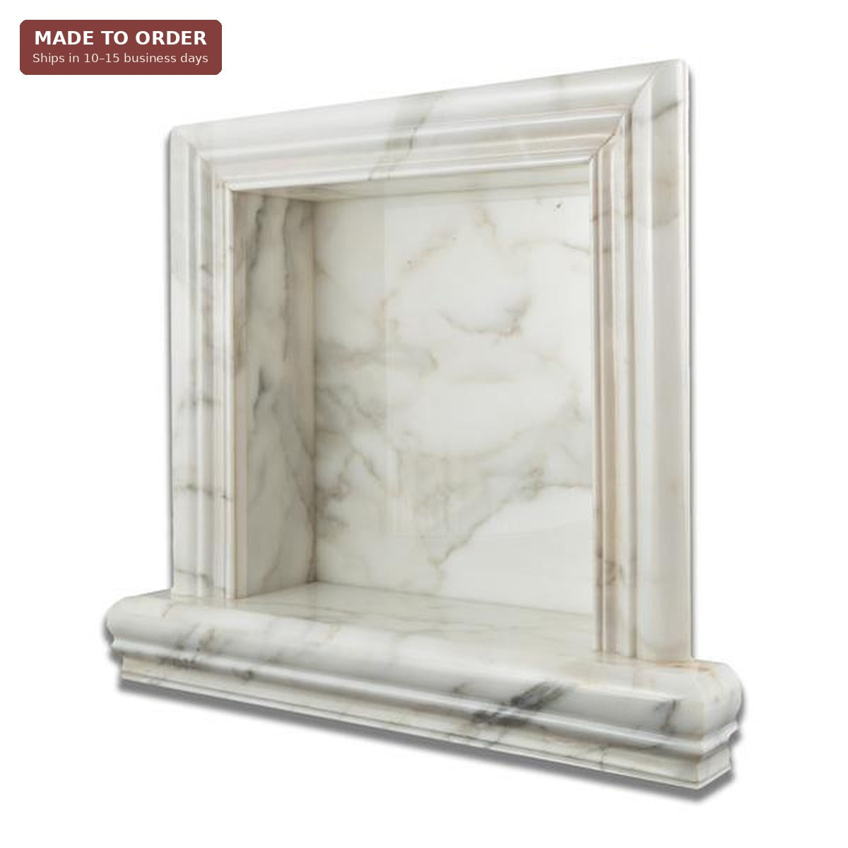 Calacatta Gold marble shampoo niche small - made to order