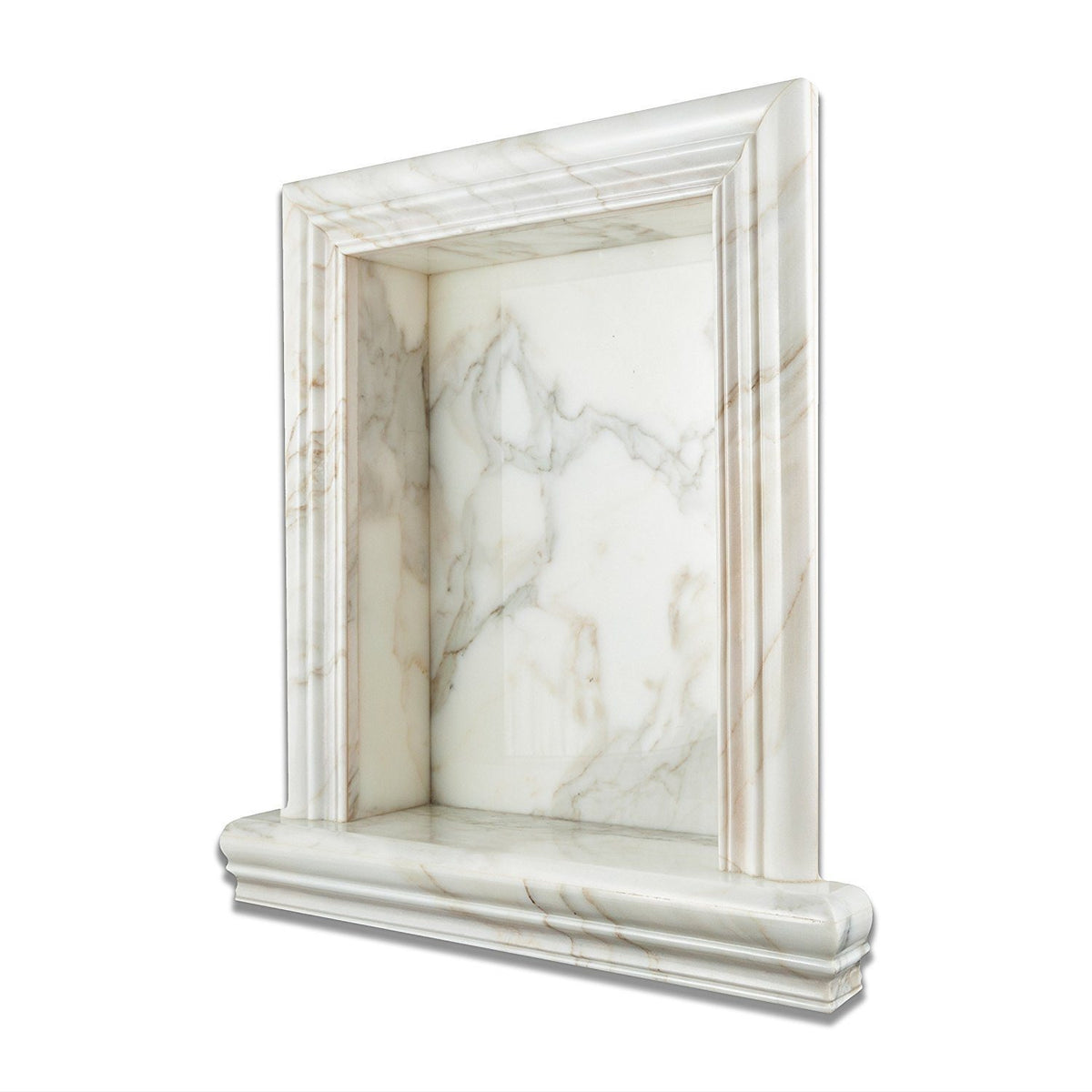 Calacatta Gold Marble Hand-Made Shampoo Niche/Shelf - Large