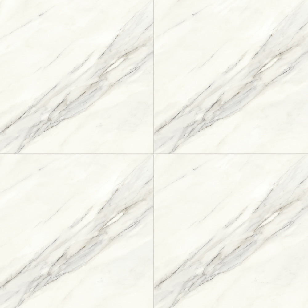 Celeste Superwhite 24x24 Polished Porcelain Tile — closeup