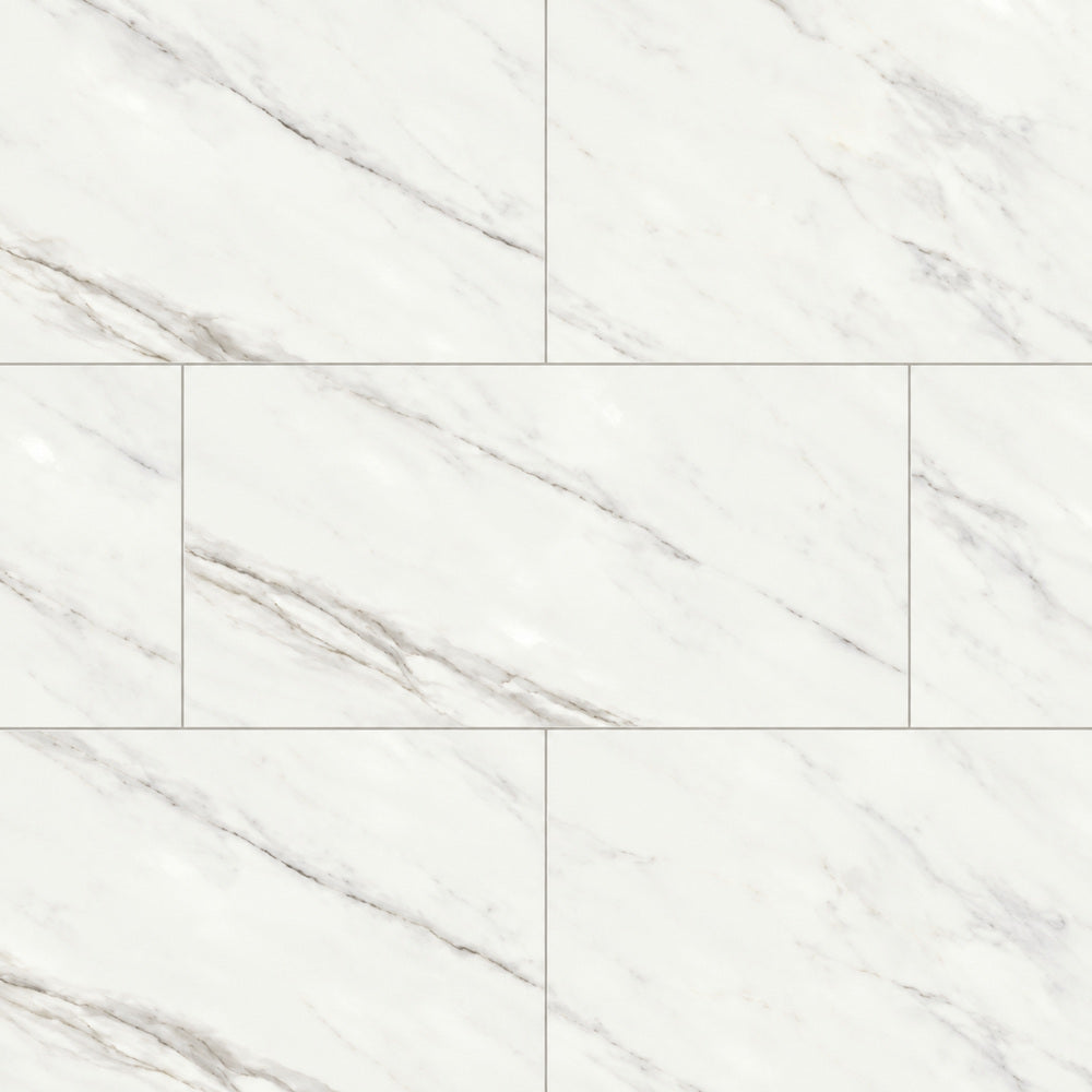 Celeste Superwhite 24x48 Polished Porcelain Tile — closeup