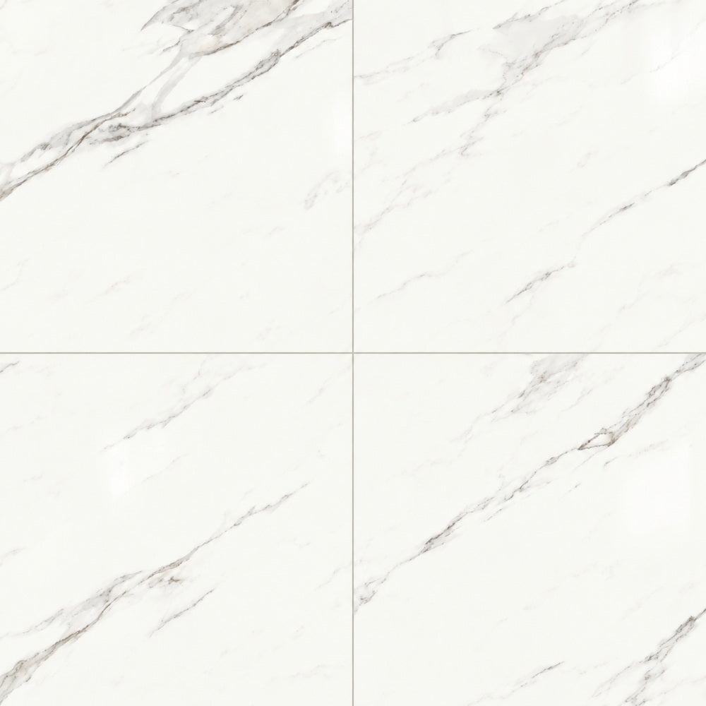 Celeste Superwhite 35x35 Polished Porcelain Tile — closeup