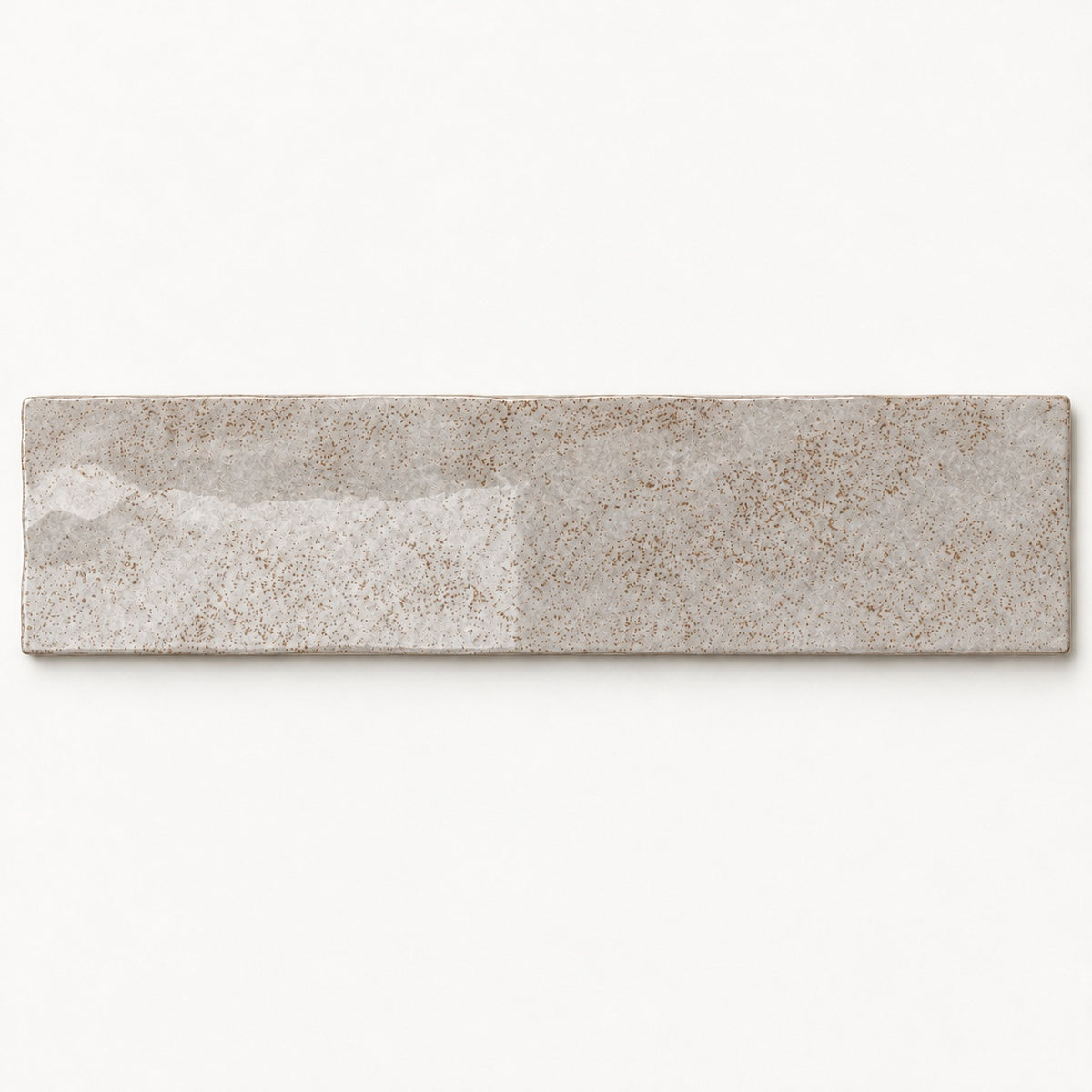 Cerelia silver 3x12 ceramic tile — studio tile visualization