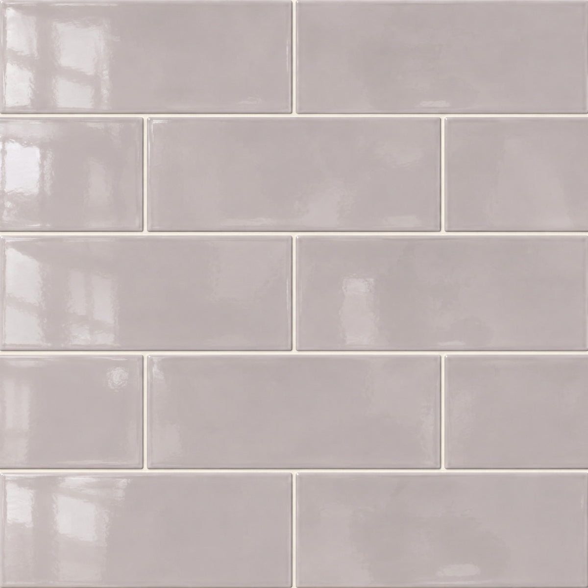 Chanelle Lavender 4x10 glossy ceramic tile close-up visualization