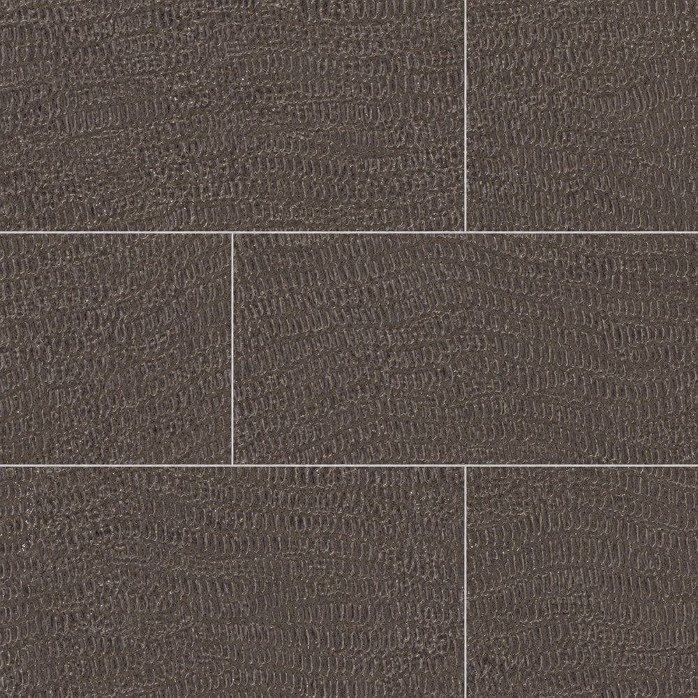 Chisel Steel 12x24 Matte Porcelain Tile large-format installed close-up