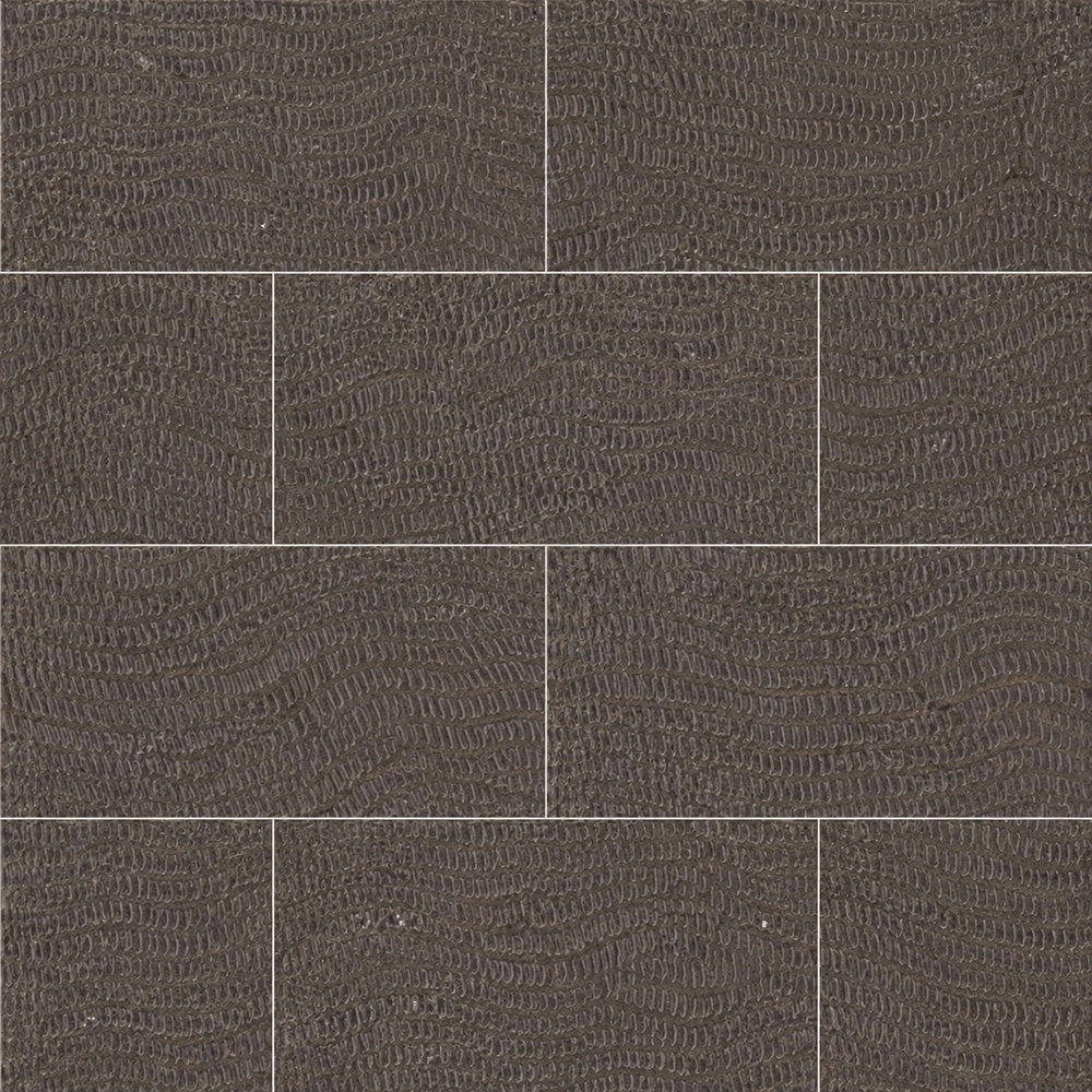 Chisel Steel 12x24 Matte Porcelain Tile installed tile close-up
