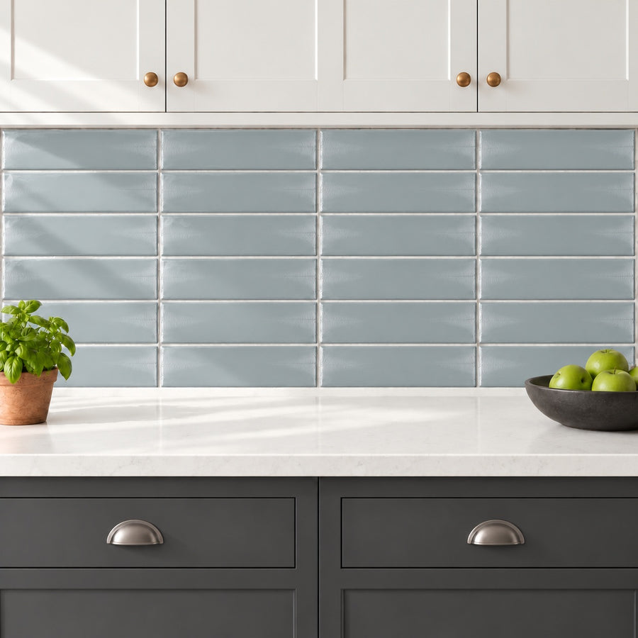 Creston Mist 3x12 Bright Glossy Ceramic Tile