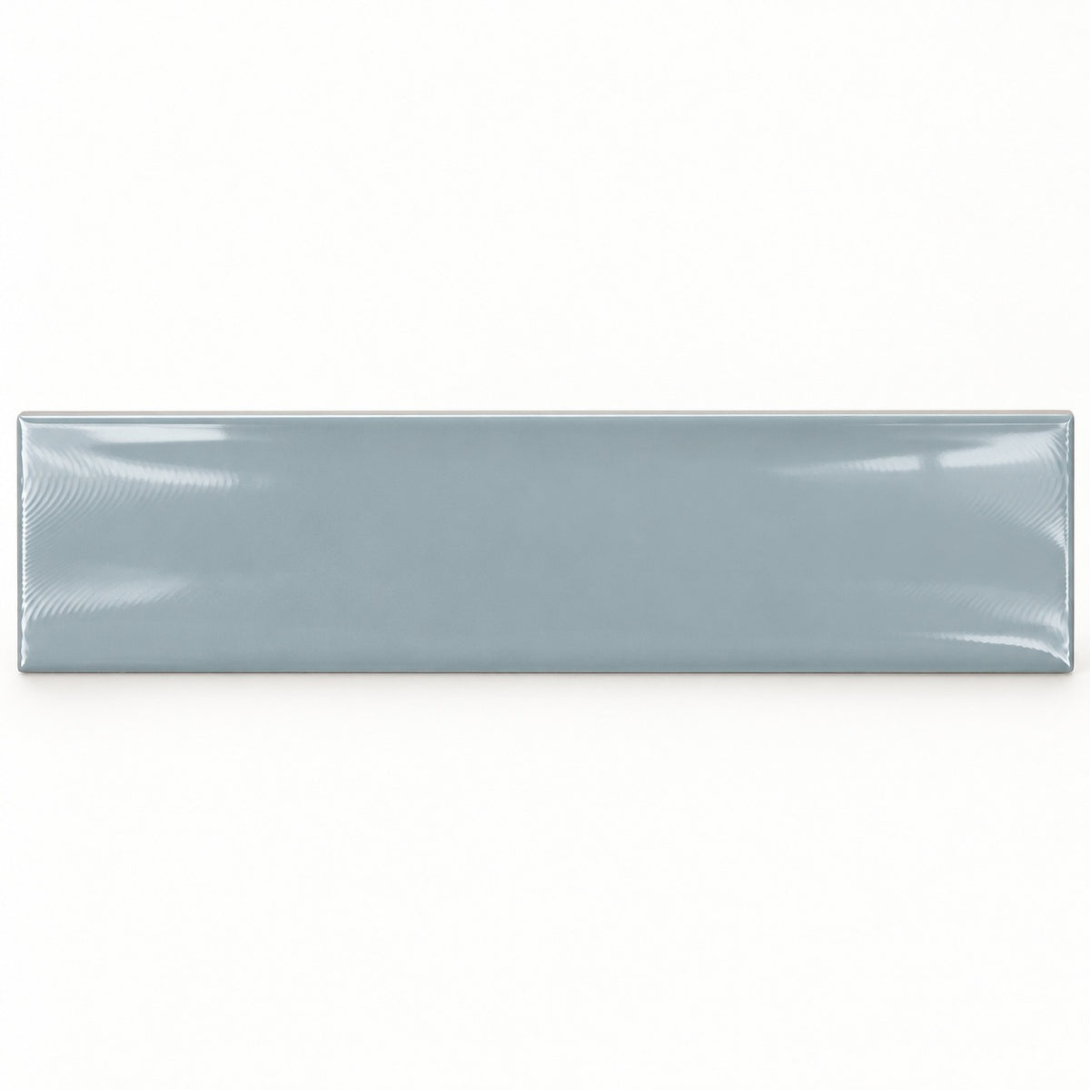 Creston Mist 3x12 Bright Glossy Ceramic Tile — studio tile visualization