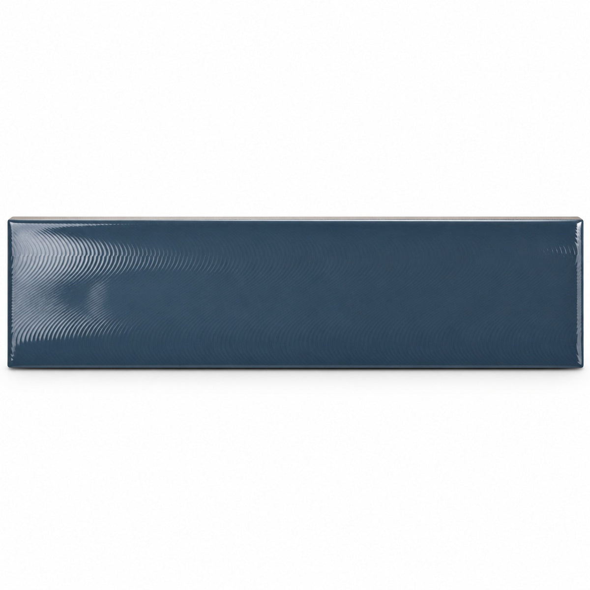 Creston Petrol 3x12 Bright Glossy Ceramic Tile — studio tile visualization