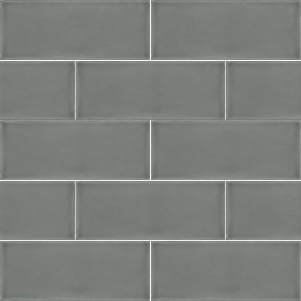 Chanelle Dark Gray 4x10 Ceramic Tile Glossy close-up