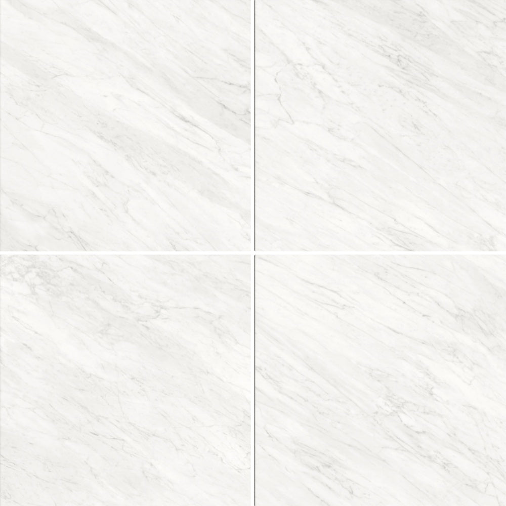 Eterna Pantheon Smoke 48x48 Polished Porcelain Tile — installed close-up, supplier reference crop