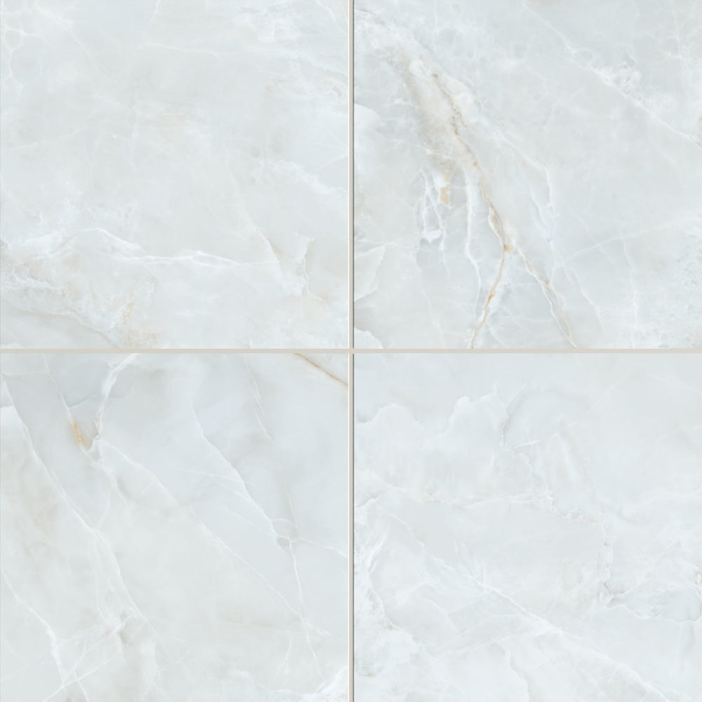 Eterna Athea Heather 48x48 Polished Porcelain Tile — installed close-up, supplier reference crop