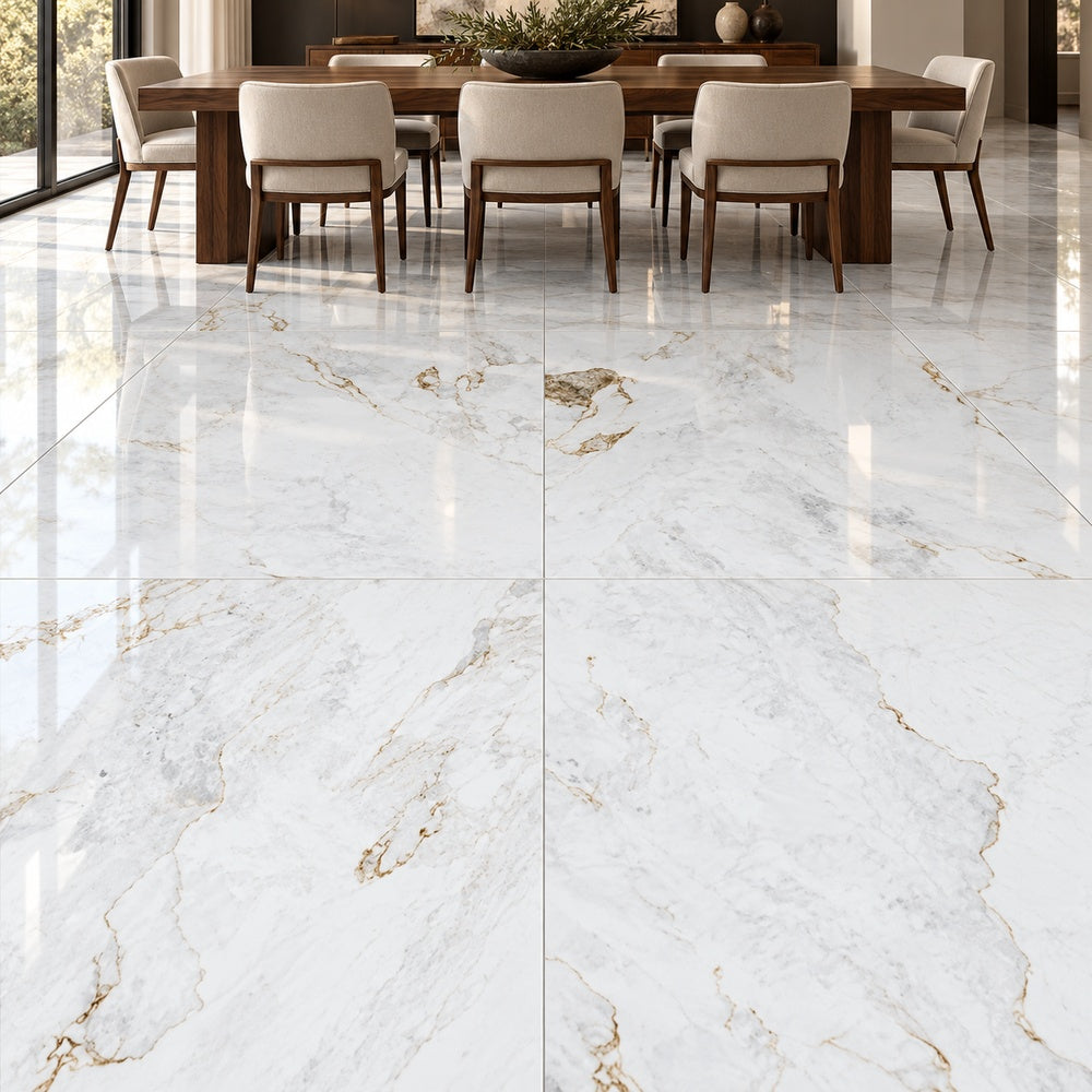 Eterna Marmore Parana 48x48 Polished Porcelain Tile — generated installation scene