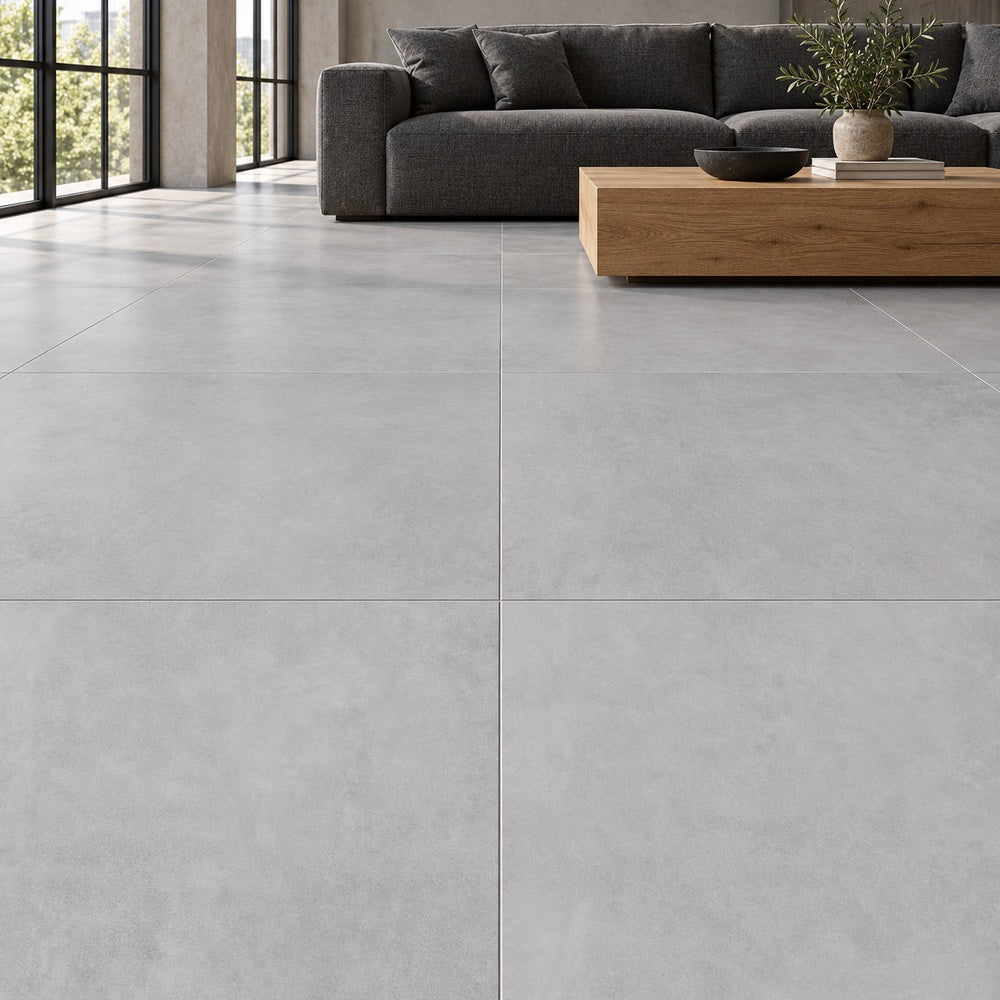 Eterna Urban Slate 48x48 Polished/Matte Porcelain Tile — generated installation scene