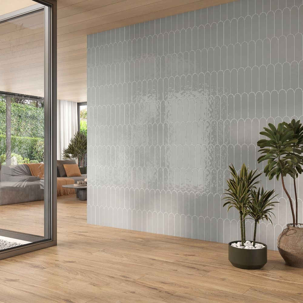 Doncaster Slate Falcon 3x12 Scallop Glossy Ceramic Tile – Tilezz