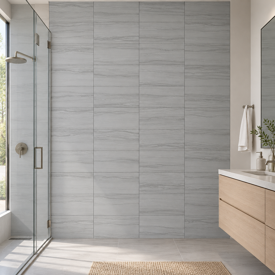 Flamen Gris 12x24 Matte Porcelain Tile
