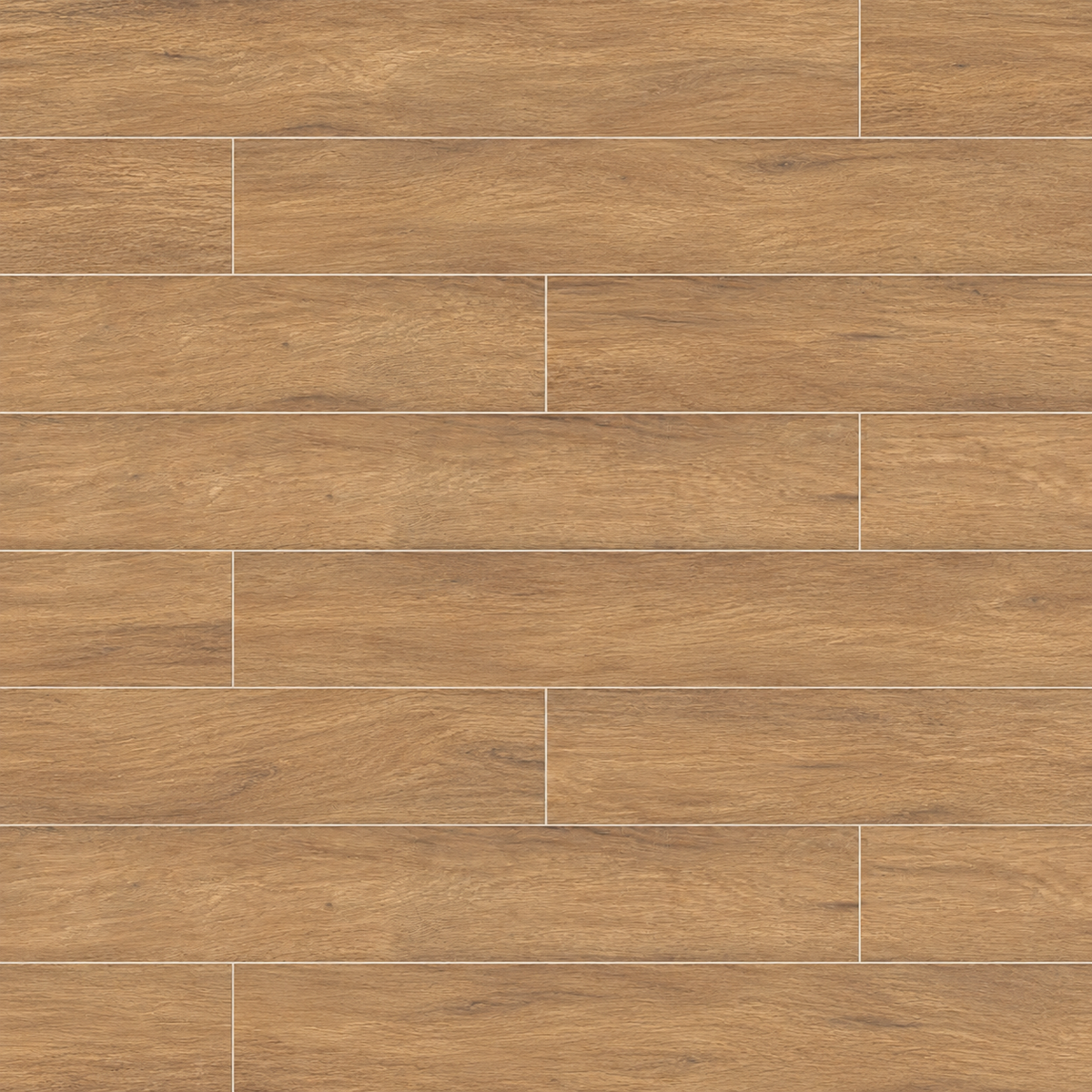 Forest Glen Natural 8x48 matte porcelain — AI-generated installed pattern visualization