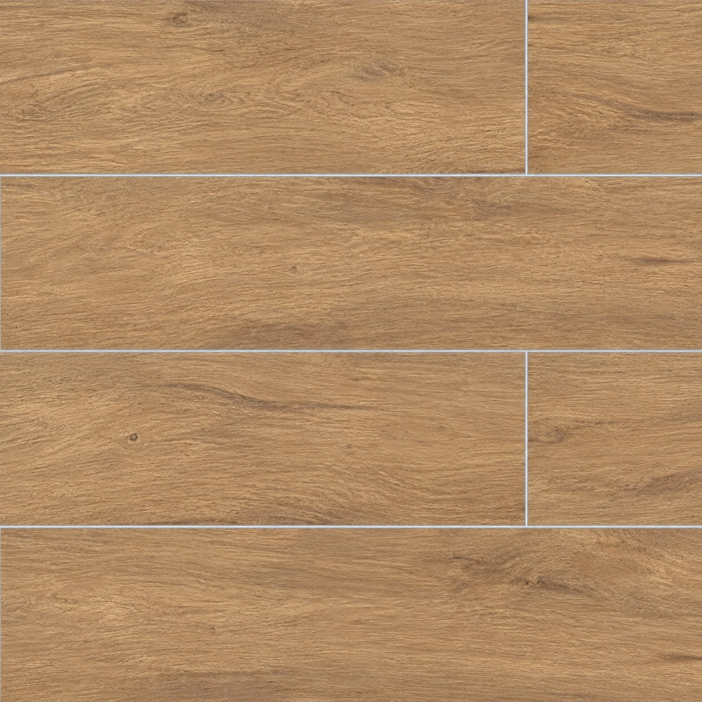 Forest Glen Natural 8x48 R Matte Porcelain Tile large-format installed close-up