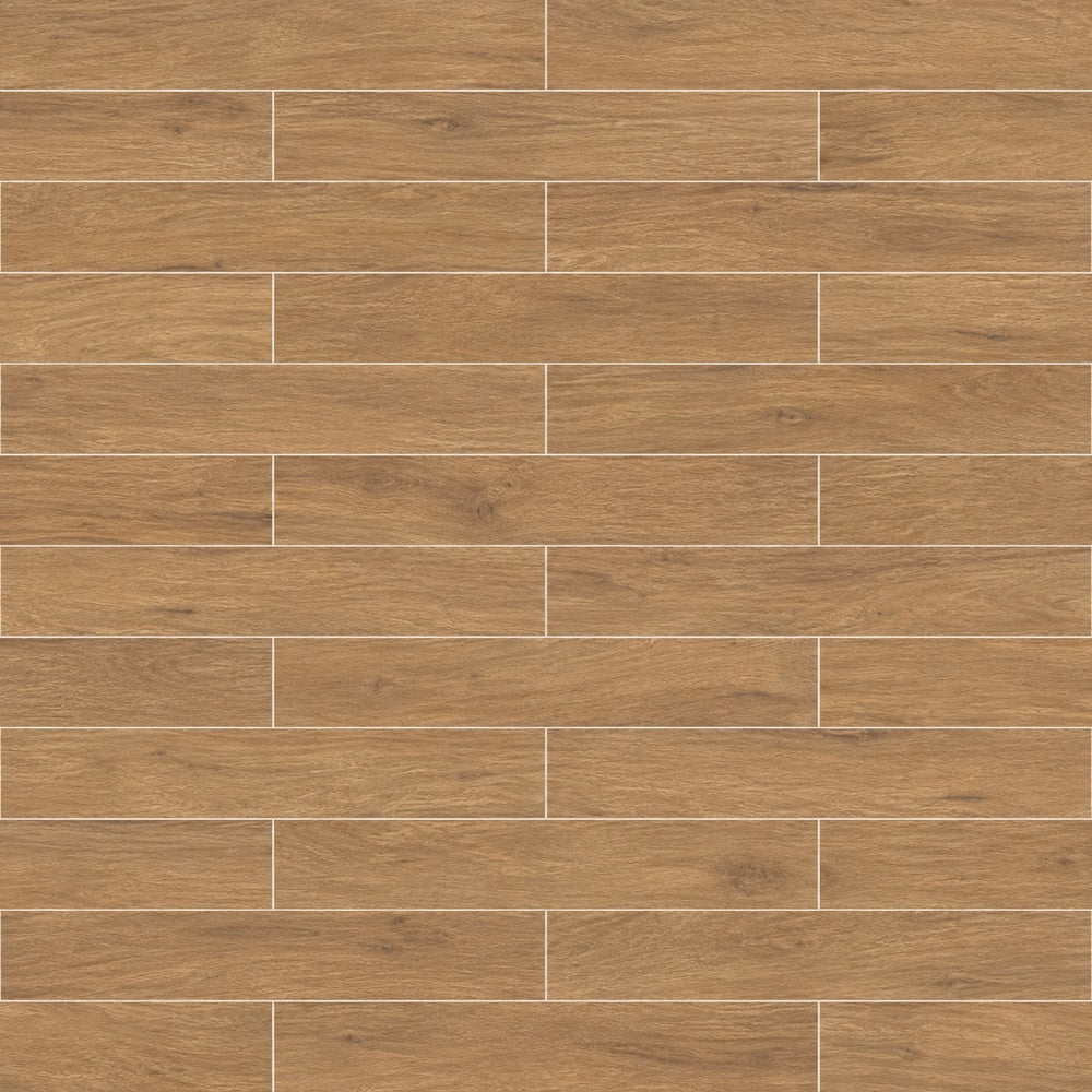 Forest Glen Natural 8x48 R Matte Porcelain Tile installed tile close-up