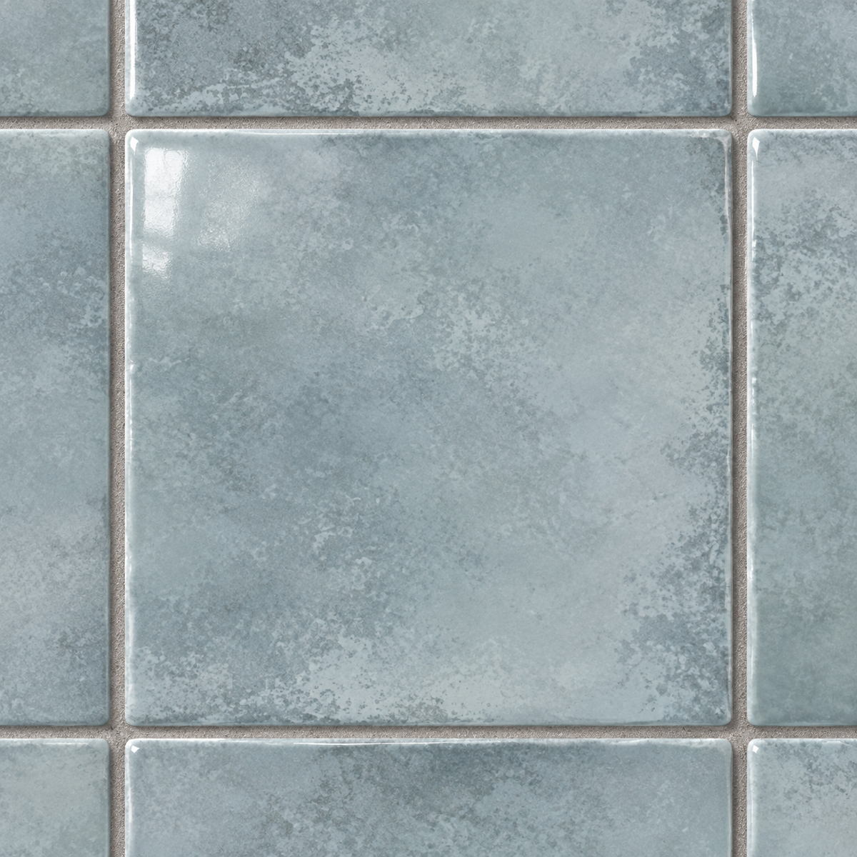 Genesis aqua 4x4 glossy ceramic wall tile — AI-generated detail visualization