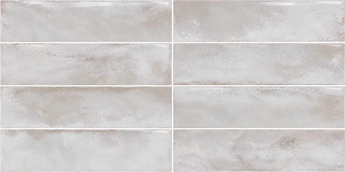 Genesis cloud 3x12 glossy ceramic tile — tile layout visualization