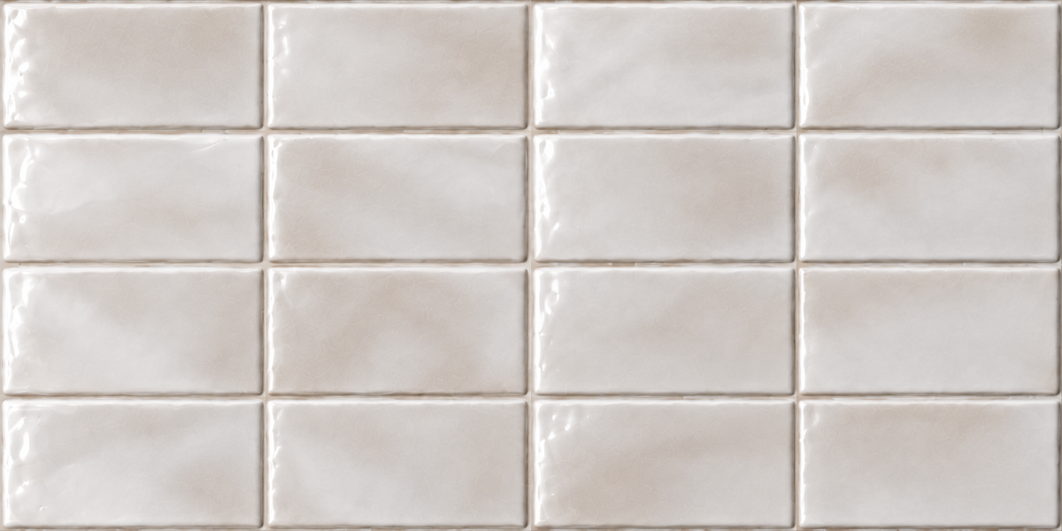 Genesis Cloud 3x6 glossy ceramic wall tile — AI-generated pattern visualization