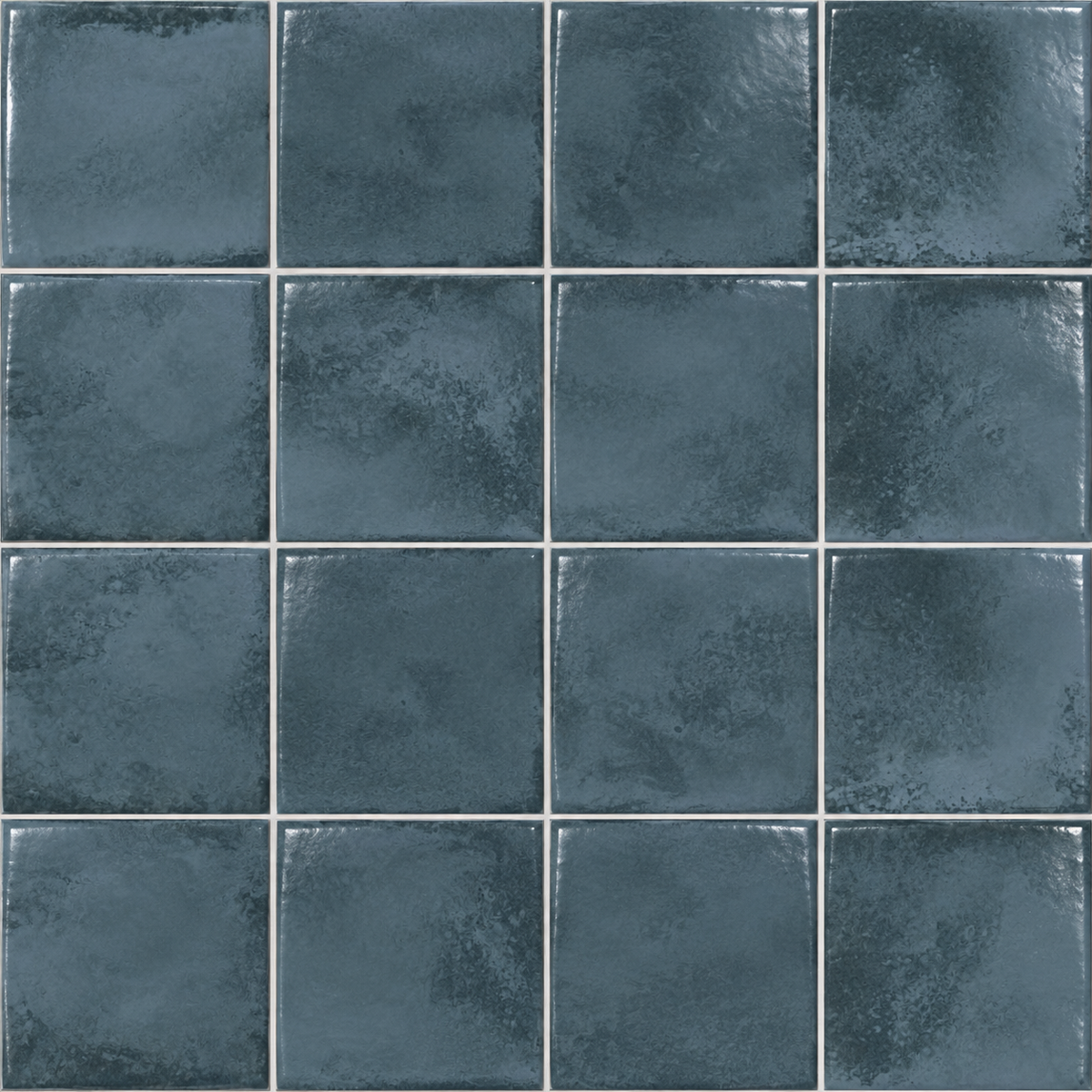 Genesis marine 4x4 glossy ceramic wall tile — AI-generated pattern visualization