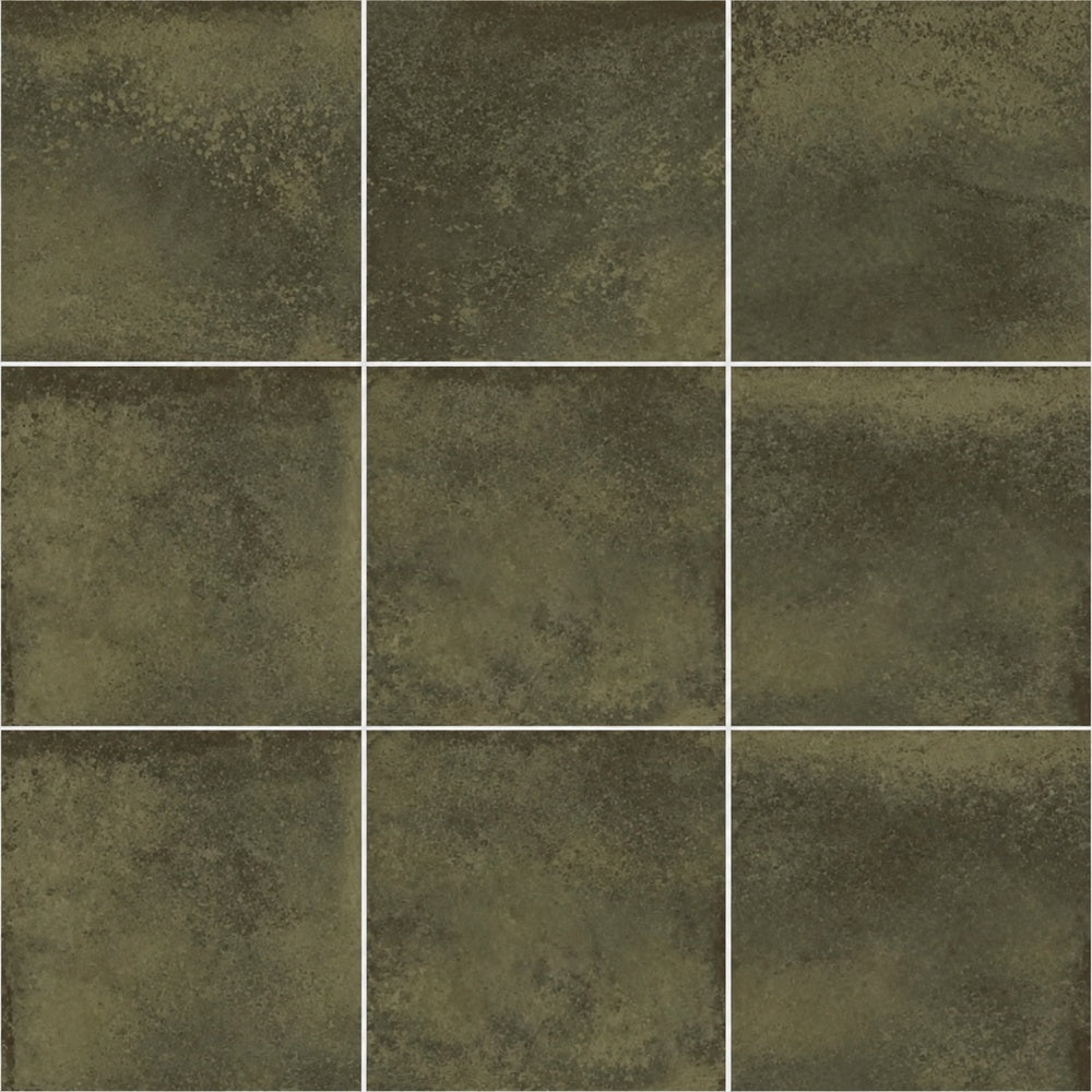 Genesis Moss 4x4 BG Ceramic Tile installed tile close-up