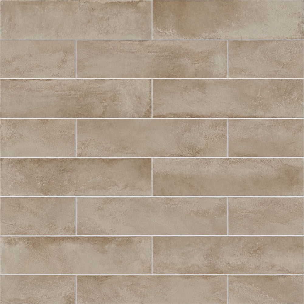 Genesis Sandstone 3x12 BG Ceramic Tile installed tile close-up