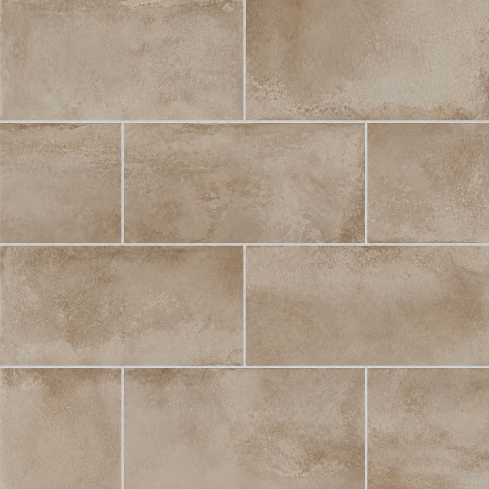 Genesis Sandstone 3x6 BG Ceramic Tile installed tile close-up
