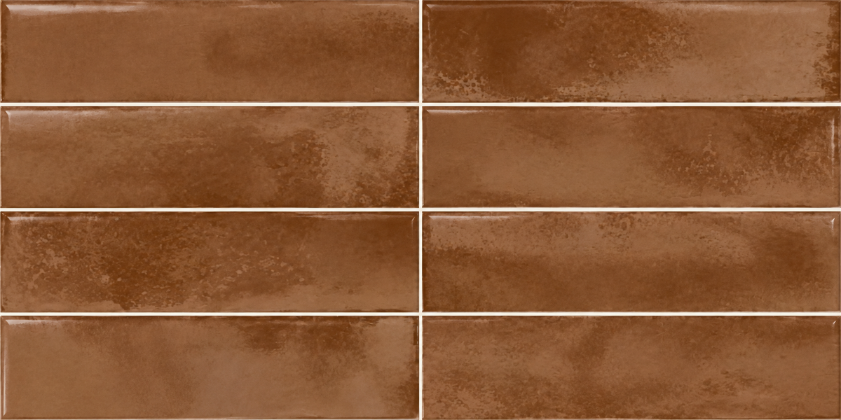 Genesis sunset 3x12 glossy ceramic tile — tile layout visualization